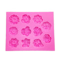 11-Cavity Mixed Flowers Fondant Silicone Mold