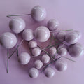 Lavender Faux Ball Cake Topper – 20pcs Pack