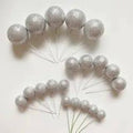 White Glitter Faux Ball Cake Topper – 20pcs Pack