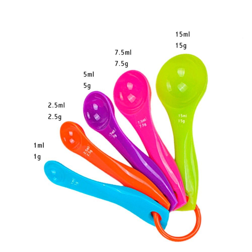 Multi Color Measuring Cups & Spoons Set – 5pcs
