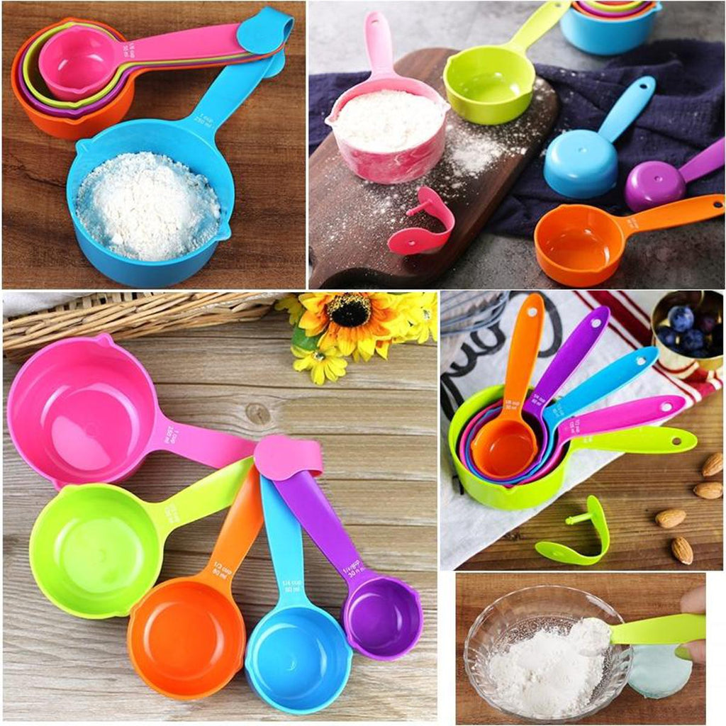 Multi Color Measuring Cups & Spoons Set – 10pcs Set