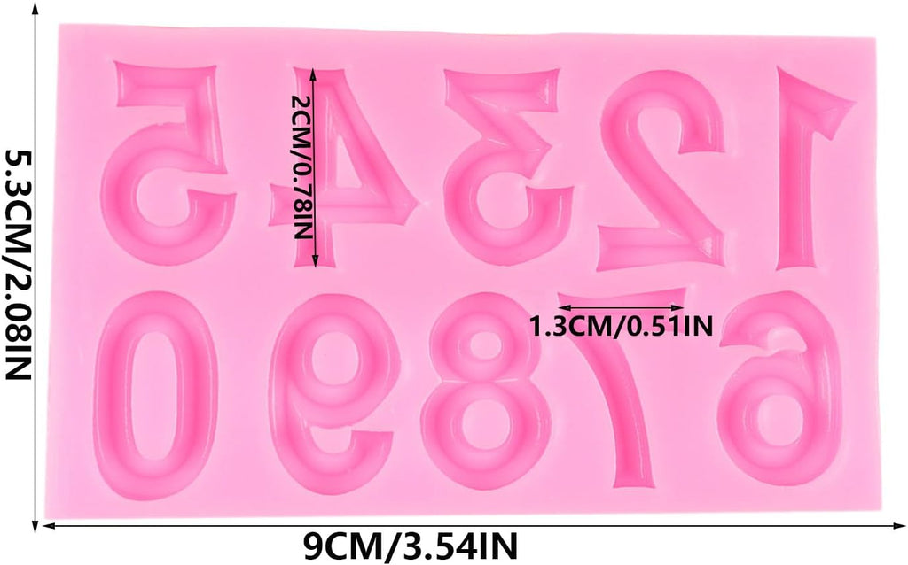 3D Mini Numbers Silicone Fondant & Baking Mold