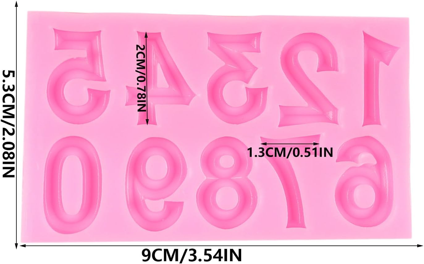 3D Mini Numbers Silicone Fondant & Baking Mold