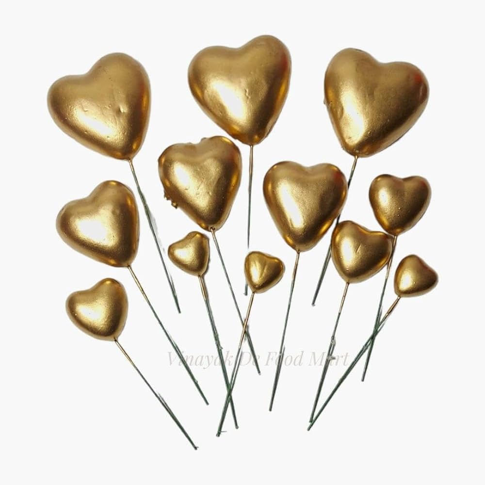 Golden Heart Faux Ball 20 pcs