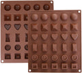 30-Cavity Multi-Shape Silicone Chocolate Mold