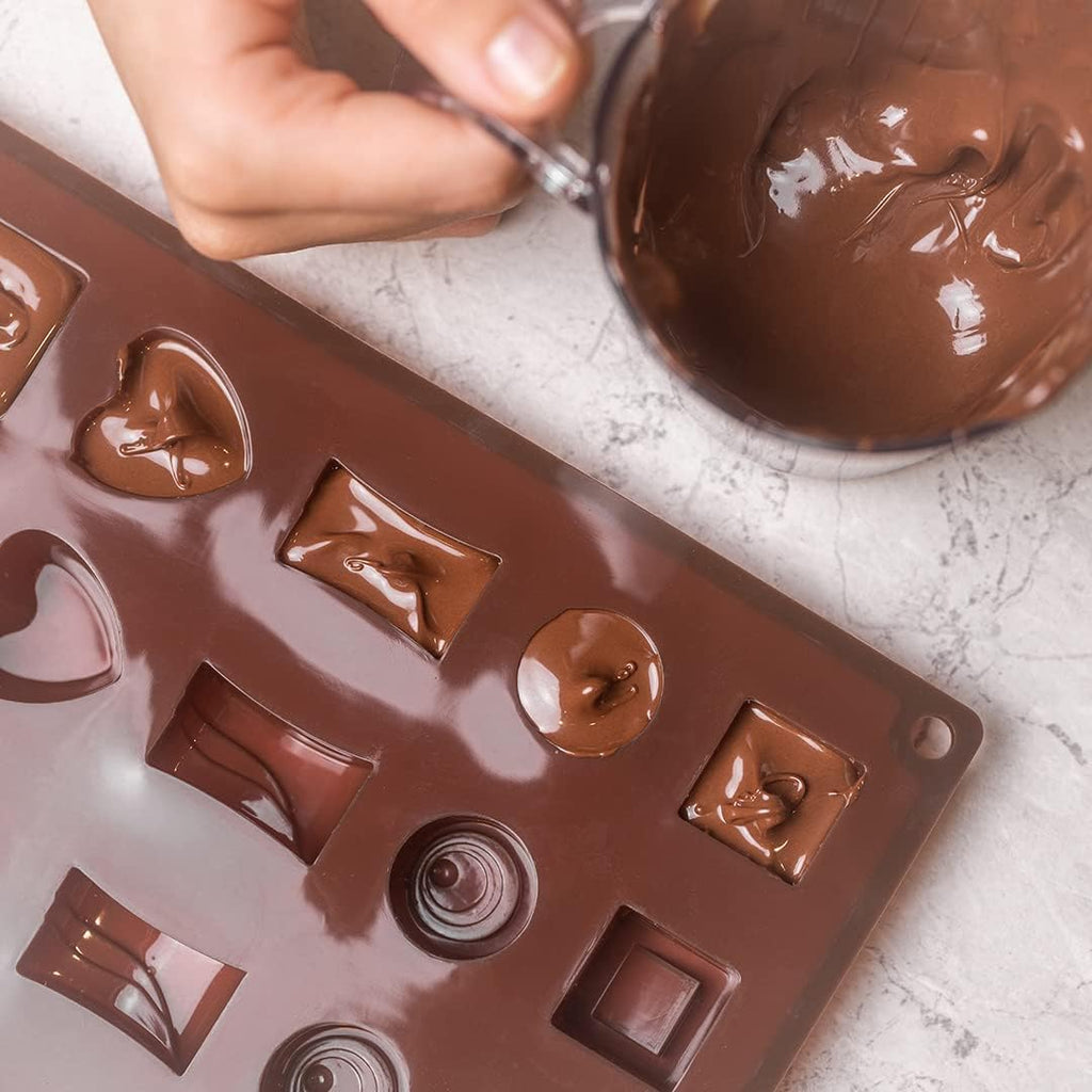 30-Cavity Multi-Shape Silicone Chocolate Mold