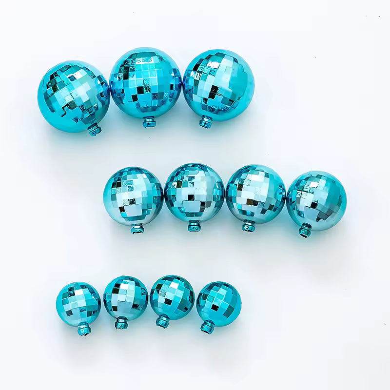 Blue Disco Ball Cake Topper – 12pcs Pack