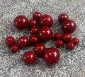 Maroon Faux Ball Cake Topper – 20pcs Pack
