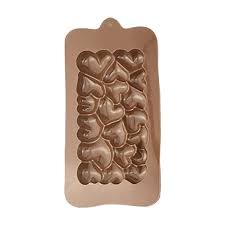 Heart Patterned Silicone Chocolate Bar Mold