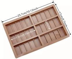 6-Cavity Rectangular Silicone Bar Mold
