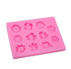 11-Cavity Mixed Flowers Fondant Silicone Mold