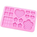 15 Cavity Multi-Shape Tray (Heart, Blossom, Waffle)