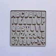 40-Cavity Alphabet and Numbers Silicone Mold