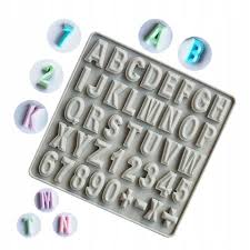 40-Cavity Alphabet and Numbers Silicone Mold