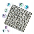 40-Cavity Alphabet and Numbers Silicone Mold