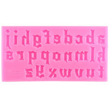 Lowercase Gothic Font Alphabet Silicone Mold