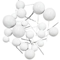 White  Faux Ball Cake Topper – 20pcs Pack
