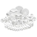 Multifunctional Clay/Fondant Plunger Cutter Set 33pcs – Flower, Leaf & Butterfly Shapes