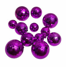Purple Disco Ball Cake Topper – 12pcs Pack