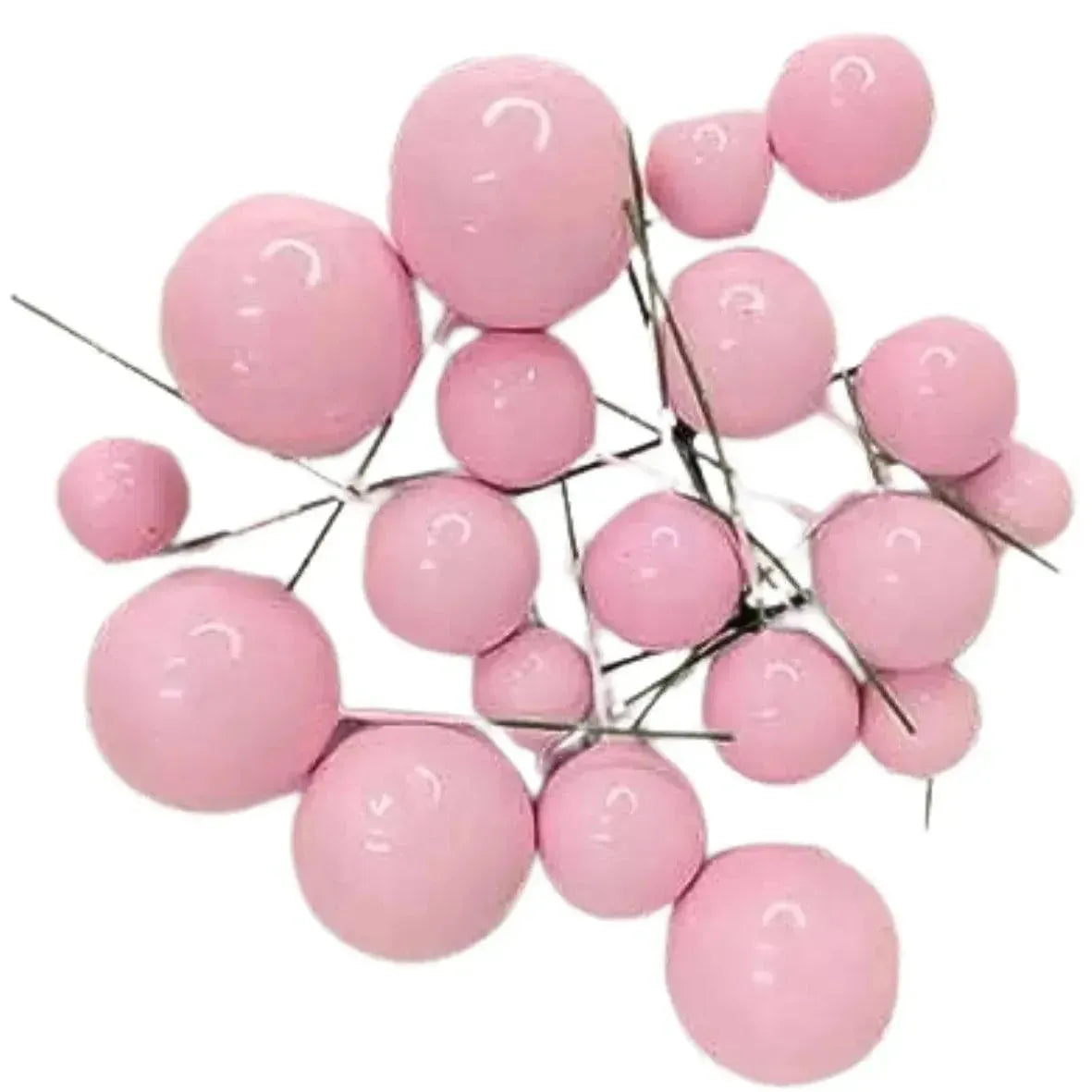 Light Pink faux Ball Cake Topper – 20pcs Pack